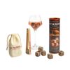 Coffret 6 pierres à vin en granit rose de bretagne - Visuel 0
